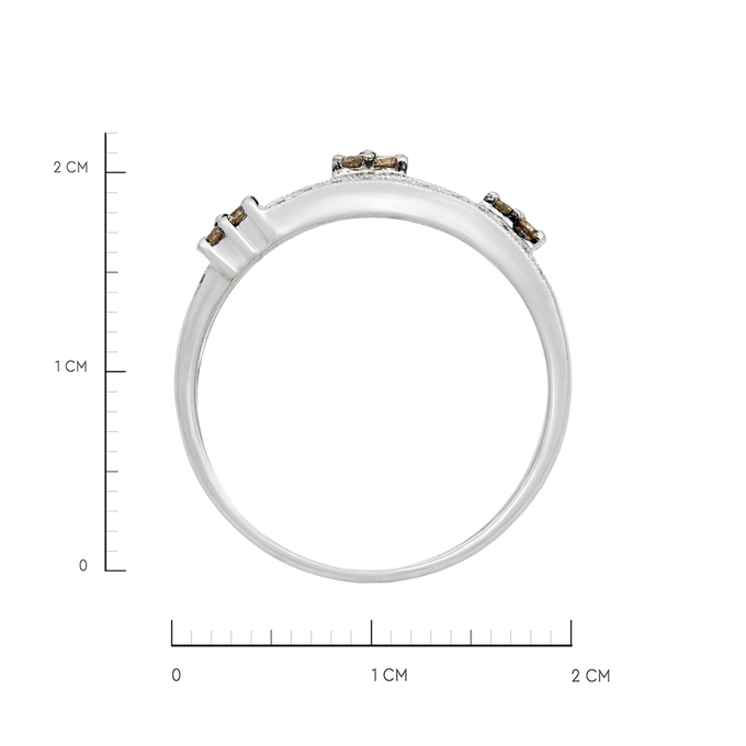 Кольцо из золота 585 пробы c бриллиантами