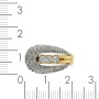 Кольцо из комбинированного золота 585 пробы c 3 бриллиантами и 85 упр. огр. бриллиантами 090819 фото 3