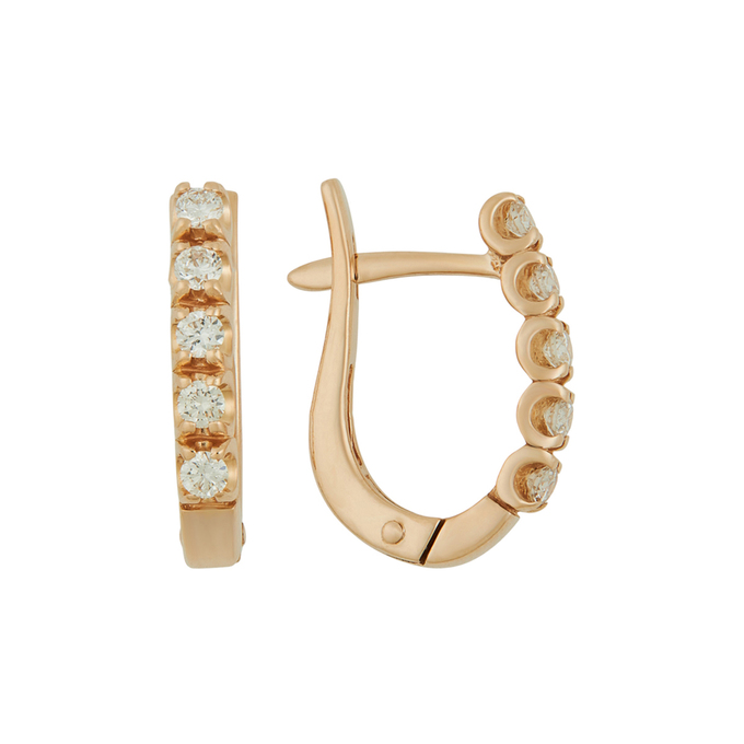 Серьги из золота 585 пробы c бриллиантами, Ц О007 1351 за 35520