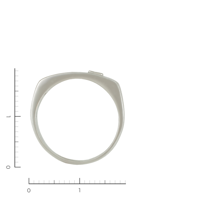 Кольцо из белого золота 585 пробы c 1 бриллиантом, Л 2010 4939 за 24400