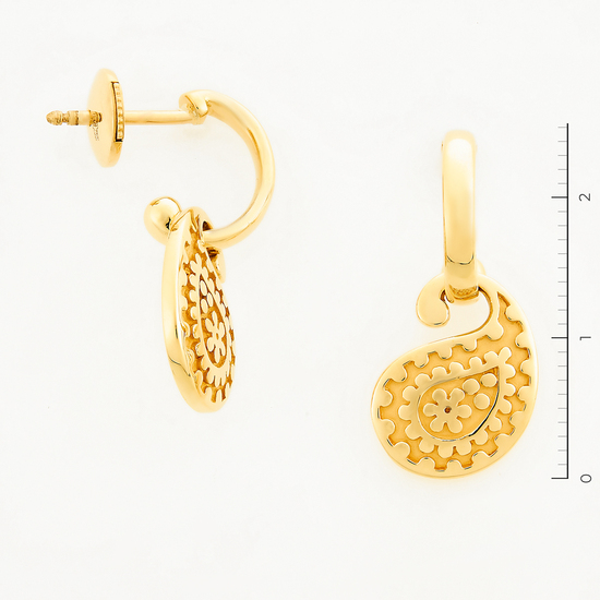 Серьги из желтого золота 750 пробы