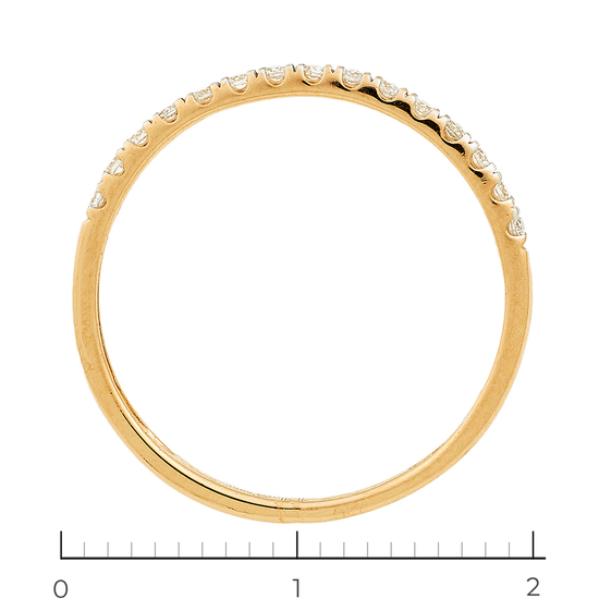 Кольцо из красного золота 585 пробы c 16 бриллиантами, Л20103175 за 8100
