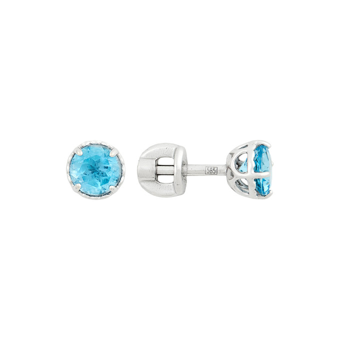 Серьги из золота 585 пробы с топазами, Ц О007 4017 за 14000