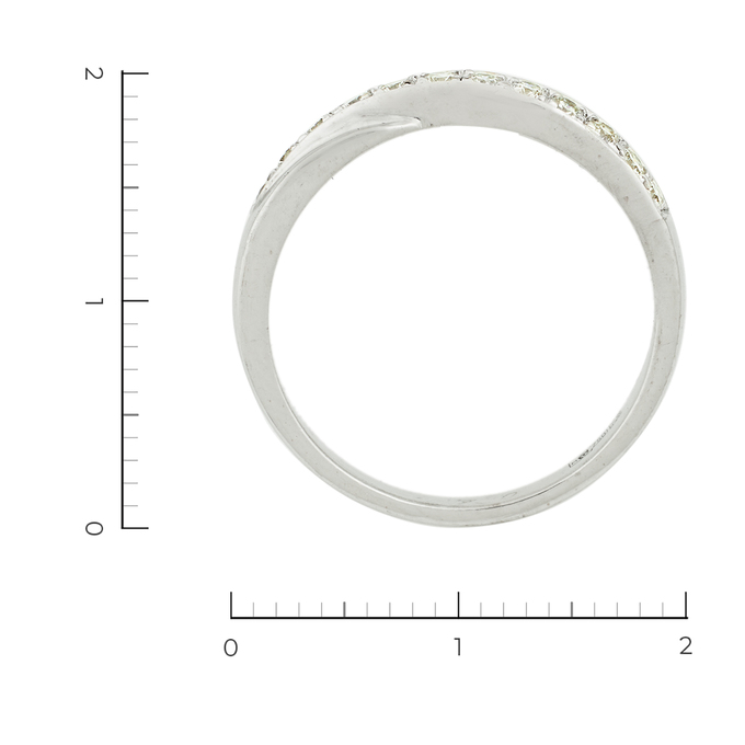 Кольцо из белого золота 750 пробы c 13 бриллиантами, Л 2006 6615 за 39000