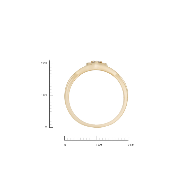 Кольцо из золота 585 пробы c бриллиантом, Л 3507 0156 за 28400