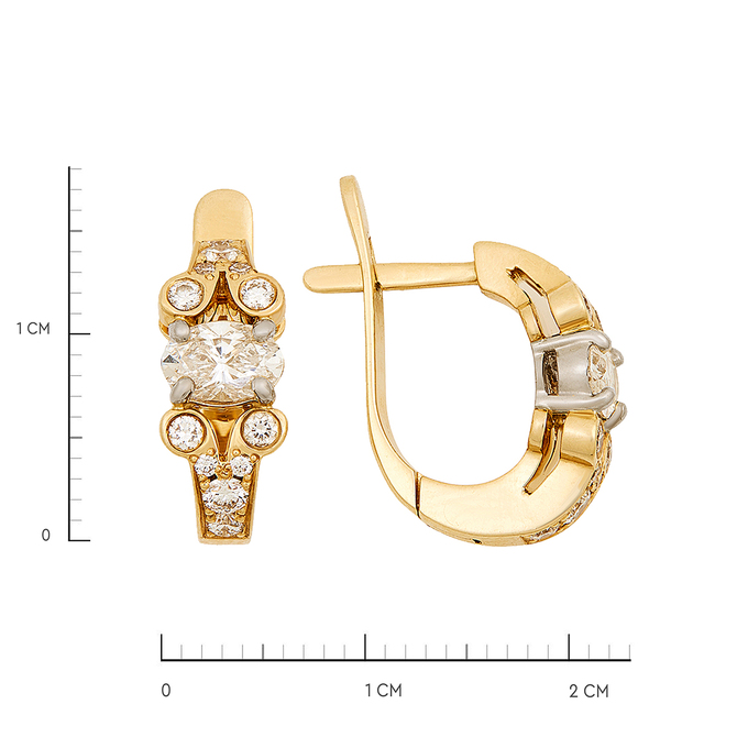 Серьги из золота 585 пробы c бриллиантами, Л 1116 2487 за 150000