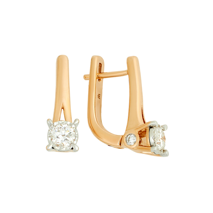 Серьги из золота 585 пробы с бриллиантами, Ц О007 4817 за 73200