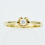 Кольцо из желтого золота 585 пробы c 1 бриллиантом Л30114923 фото 2