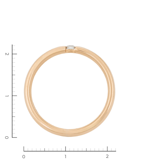 Кольцо из красного золота 585 пробы c 1 бриллиантом, Л46084788 за 41600