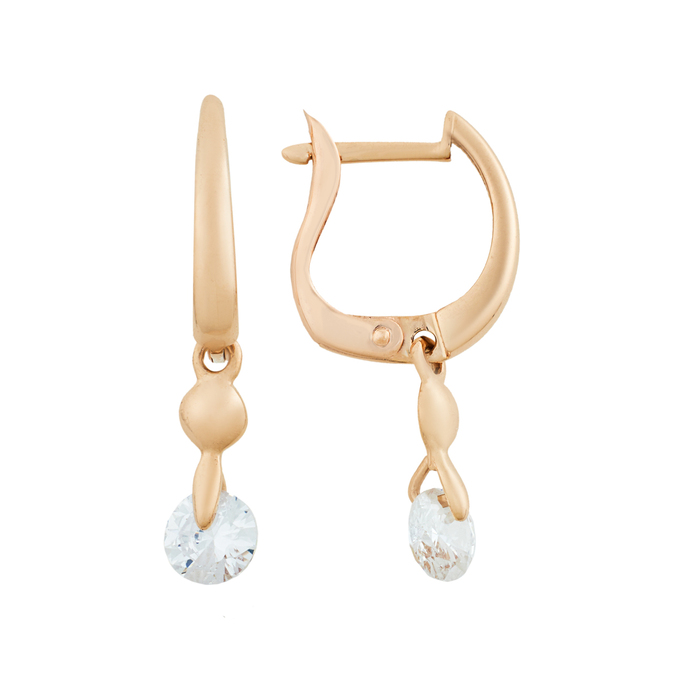 Серьги из золота 585 пробы c фианитами, К 0000 3764 за 21600