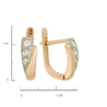 Серьги из золота 585 пробы c бриллиантами
