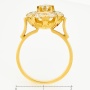 Кольцо из желтого золота 750 пробы c 9 бриллиантами Л28077023 фото 4