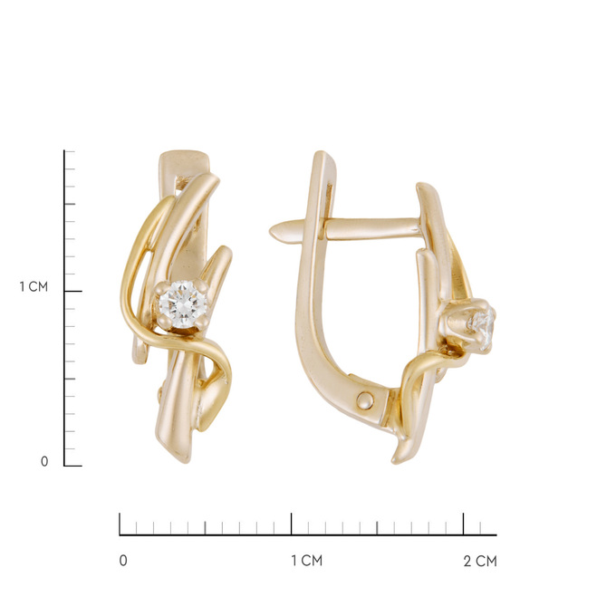 Серьги из золота 750 пробы с бриллиантами, Л 7301 0477 за 55800