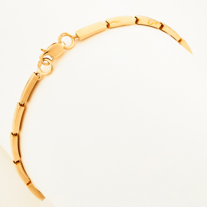 Браслет из комбинированного золота 585 пробы c фианитами и камнями синтетическими