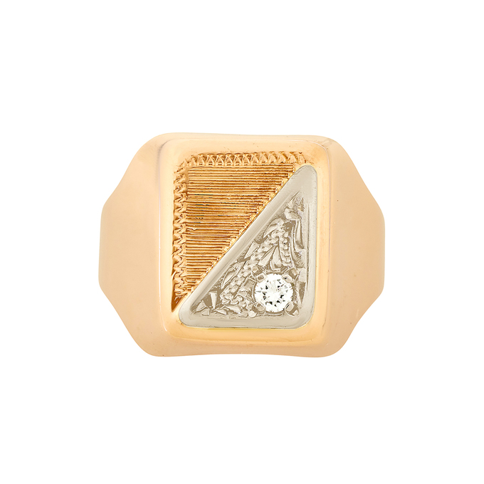 Кольцо из золота 583 пробы c бриллиантом, Л 2812 2891 за 106000