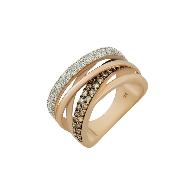 Кольцо из золота 585 пробы c бриллиантами