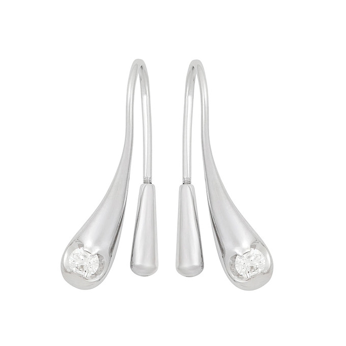 Серьги из золота 585 пробы c бриллиантами, Л 0514 6889 за 98000