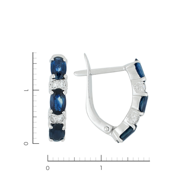 Серьги с бриллиантами и сапфирами, К 0000 1273 за 58400