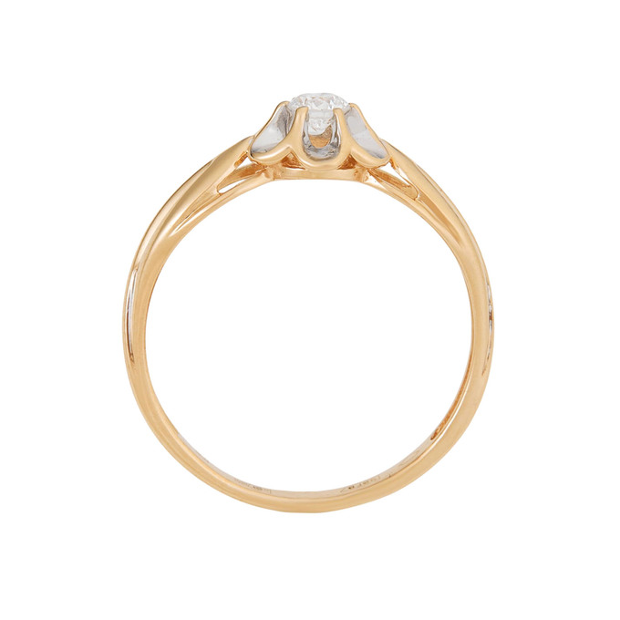 Кольцо из золота 585 пробы c бриллиантом, Л 7303 6985 за 25500