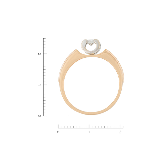 Кольцо из золота 585 пробы c 1 бриллиантом, Л 7302 5498 за 36720