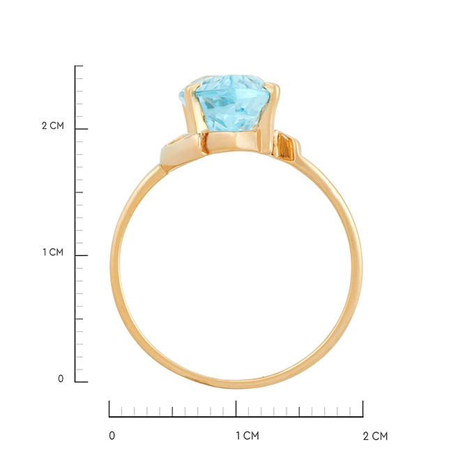 Кольцо из золота 585 пробы c топазом, Л 4508 3803 за 36240