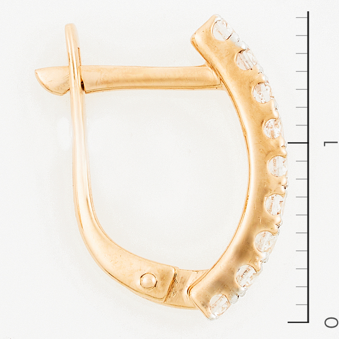 Серьги из золота 585 пробы c фианитами