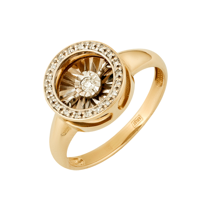 Кольцо из золота 585 пробы c бриллиантами, Л 4807 8335 за 34320