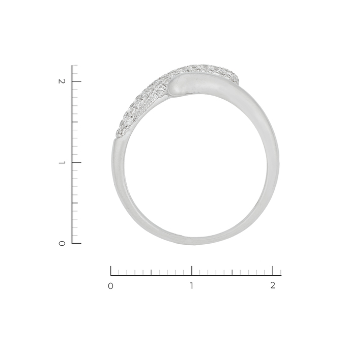 Кольцо из белого золота 585 пробы c 55 бриллиантами, Л 7302 4190 за 28200