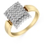 Кольцо из комбинированного золота 585 пробы c 42 бриллиантами 053051 фото 1