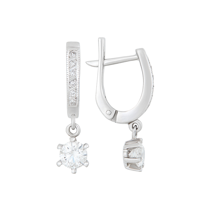 Серьги из золота 585 пробы c бриллиантами, К 0000 3231 за 169000
