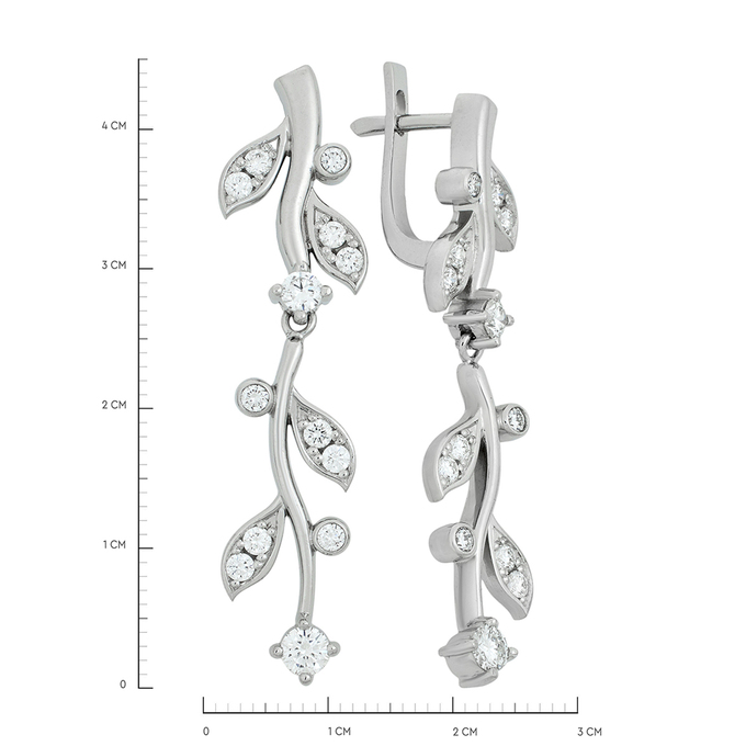 Серьги из золота 585 пробы c бриллиантами, Л 2811 1432 за 190800