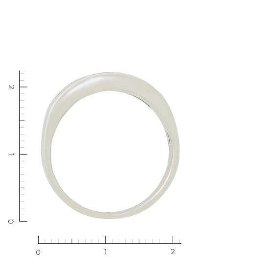 Кольцо из белого золота 750 пробы c 7 бриллиантами, Л28092207 за 96900