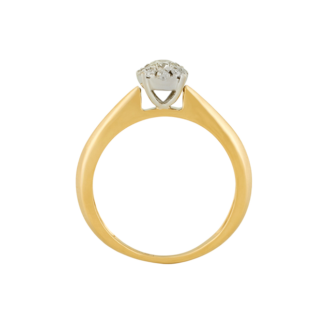 Кольцо из золота 585 пробы c бриллиантами, Л 1810 2125 за 38400