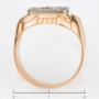 Кольцо печатка из комбинированного золота 583 пробы c 1 бриллиантом Л28069308 фото 4