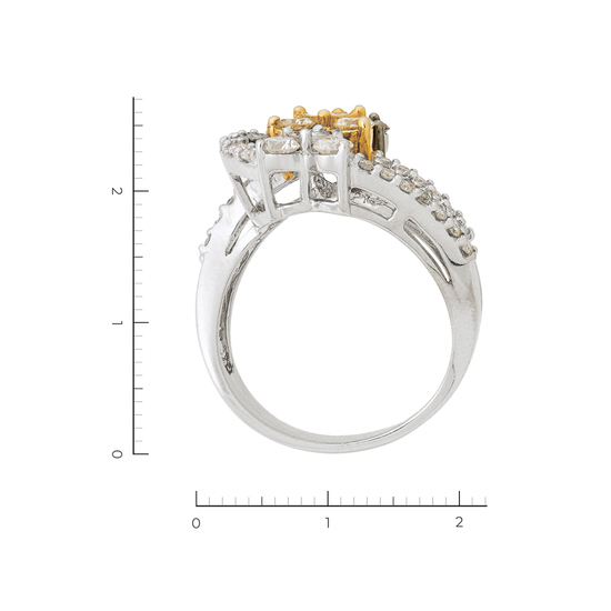 Кольцо из белого золота 750 пробы c 41 бриллиантами, Л28092135 за 120000