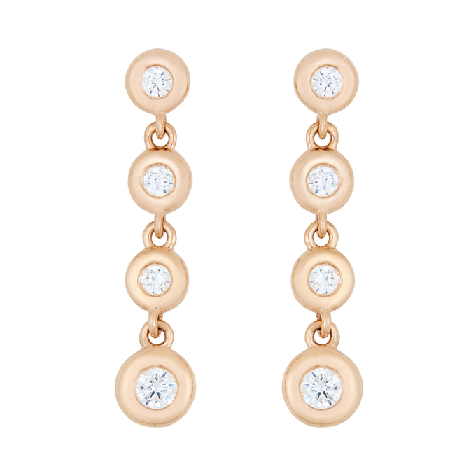 Серьги из золота 585 пробы c фианитами, Л 5804 7123 за 30160