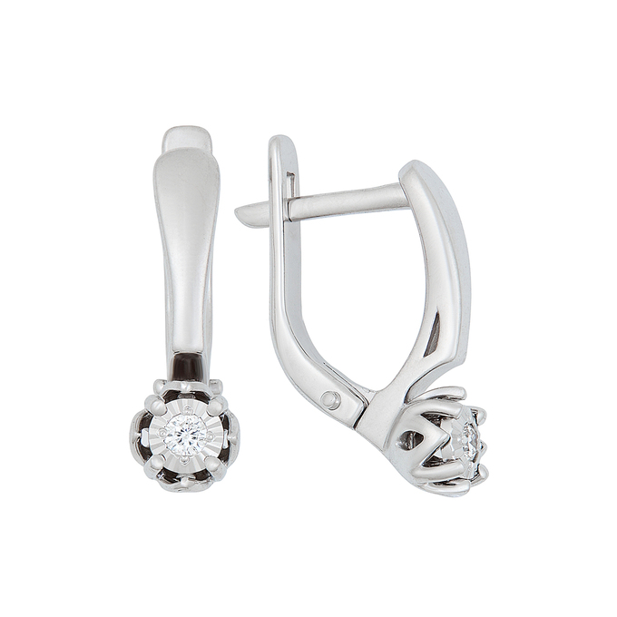 Серьги из золота 585 пробы c бриллиантами, К 0000 5191 за 42500