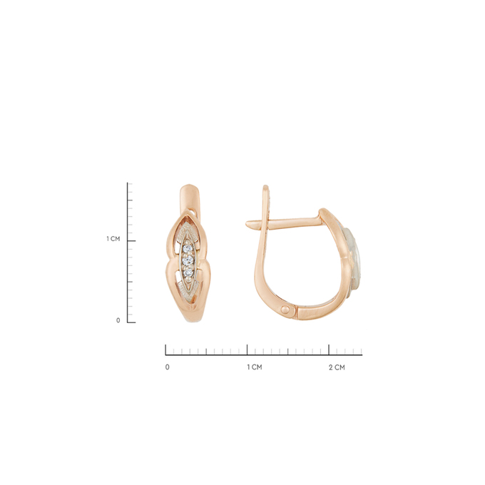 Серьги из золота 585 пробы c бриллиантами, Л 5804 8246 за 31920