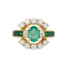 Кольцо из золота 750 пробы c изумрудами и бриллиантами