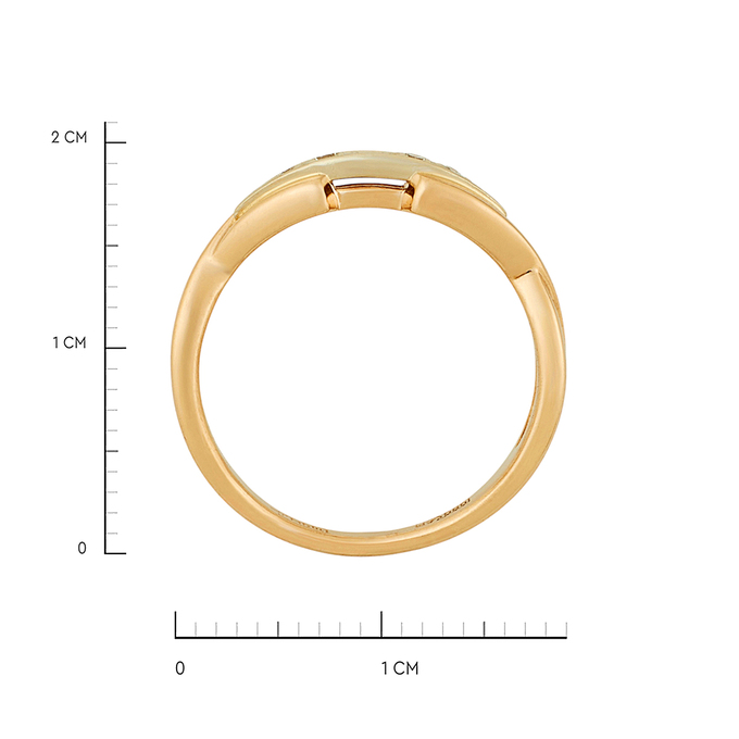Кольцо из золота 585 пробы c бриллиантами
