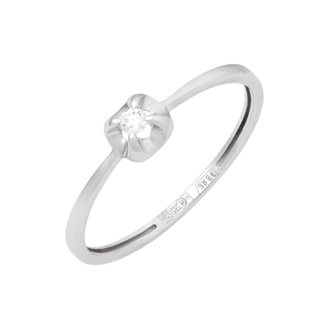 Кольцо из золота 585 пробы c бриллиантом, Л 3507 2962 за 11100