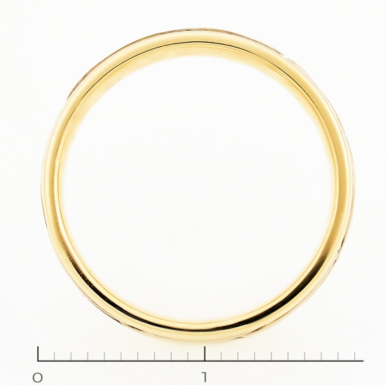Кольцо из комбинированного золота 585 пробы c 7 бриллиантами, Л09101138 за 20340