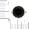 Кольцо из белого золота 750 пробы c 1 камнем синтетическим