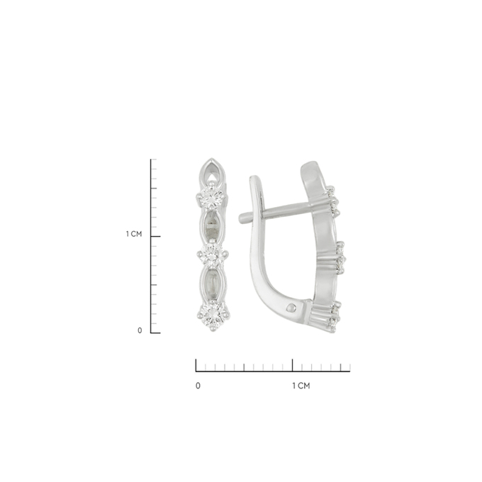 Серьги из золота 585 пробы c бриллиантами, Л 5000 8603 за 40720