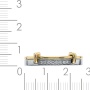 Кольцо из комбинированного золота 585 пробы c 8 бриллиантами 091972 фото 4