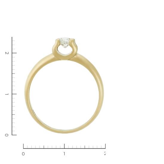 Кольцо из желтого золота 585 пробы c 1 бриллиантом, Л64019730 за 38800