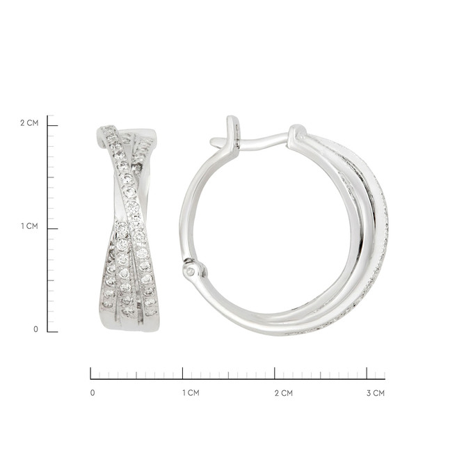 Серьги из золота 750 пробы c бриллиантами, Л 0910 2768 за 102000