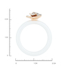 Кольцо из золота 585 пробы c бриллиантами и керамикой