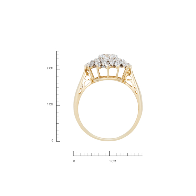 Серьги из золота 585 пробы c фианитами, Л 7502 4749 за 18880