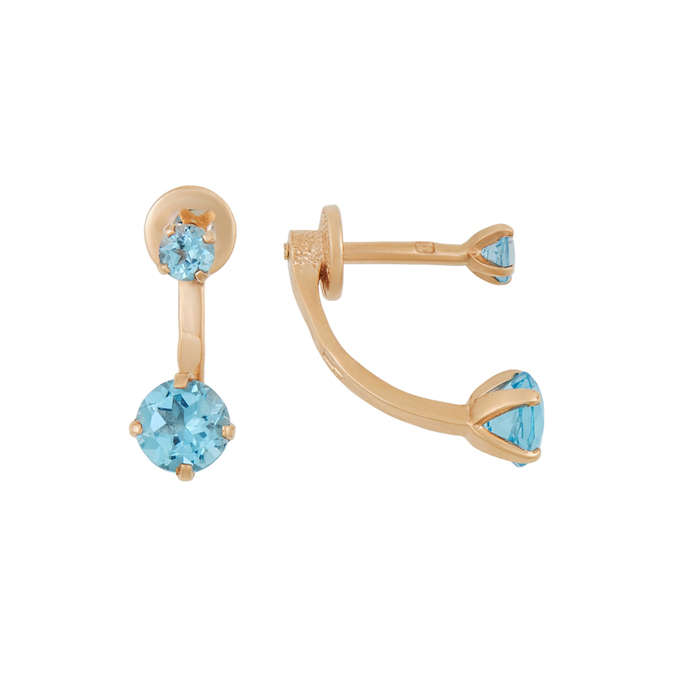 Серьги из золота 585 пробы c топазами, К 0000 5264 за 26500